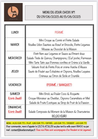 MENU CHOIX N°1